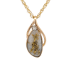 Gold Quartz, Freeform Oval, Diamond, Pendant, Alaska Mint, PBD2DQ $1330
