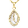 This piece of fine jewelry is a stunning gold quartz diamond necklace to add to your collection