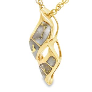 This gold quartz necklace is a stunning piece to add to your collection