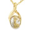 This piece of fine jewelry is a great gold quartz necklace to add to your collection