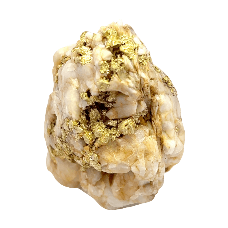 120.5 Gram, Natural Alaskan Gold & Quartz, Specimen, Alaska Mint