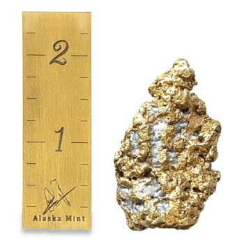 101.0 Gram Natural Gold Nugget, Alaska Mint