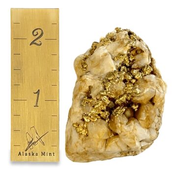 120.5 Gram Natural Alaskan Gold & Quartz Specimen, Alaska Mint