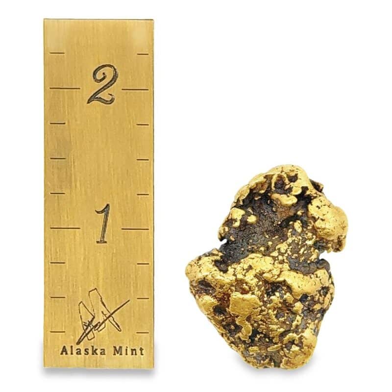 49.0 Gram Natural Gold Nugget, Alaska Mint