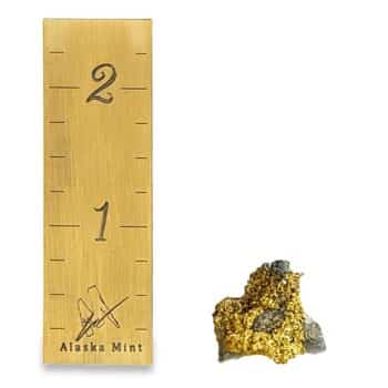 6.8 Gram Natural Gold & Quartz Specimen, Alaska Mint