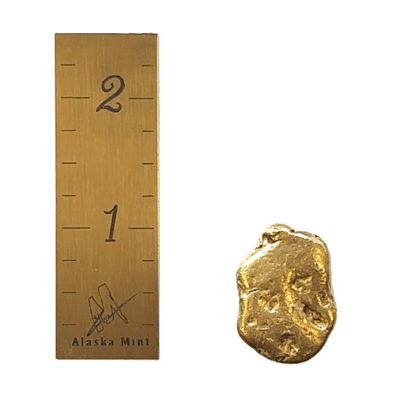 25.2 Gram Natural Gold Nugget, Alaska Mint