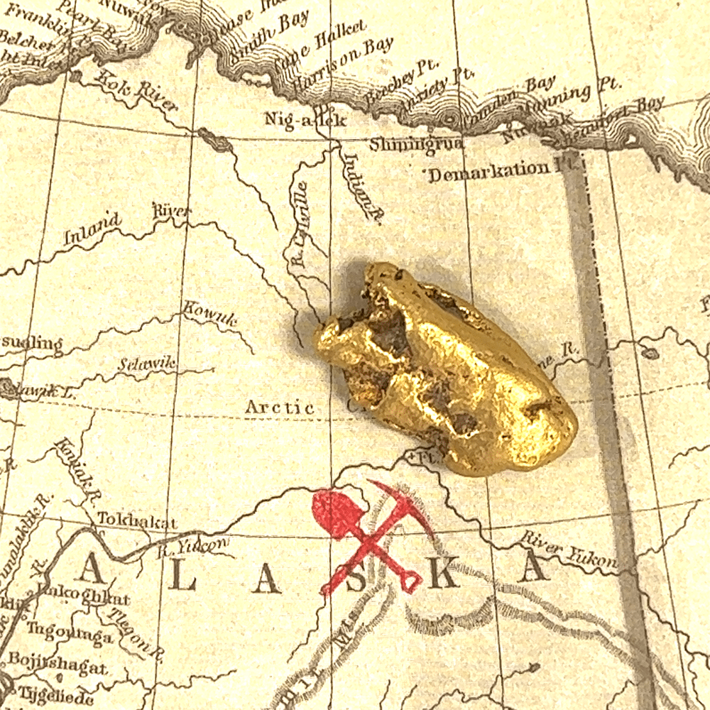 81.8 Gram Natural Gold Nugget Mined in the Klondike - Alaska Mint