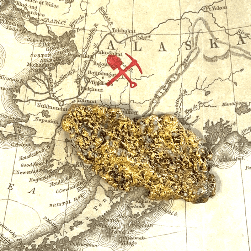 52.3 Gram Natural Gold Nugget, Alaska Mint