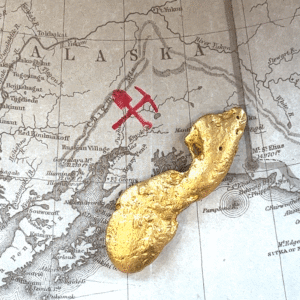 62.7 Gram Natural Gold Nugget Mined in the Klondike, Alaska Mint