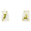Gold quartz post earrings
