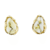 Gold Quartz Post Earrings, Alaska Mint