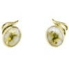 Gold Quartz 14k Post Earrings