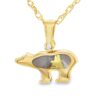This unique gold quartz bear pendant, at the Alaska Mint, is sure to remind you of the great Alaskan outdoors