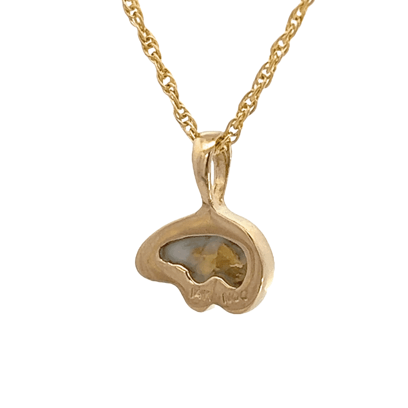 Gold quartz, Pendant, Bear, Alaska Mint