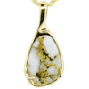 Gold quartz pendant