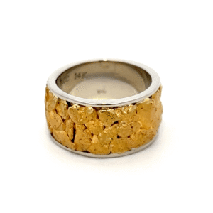 Ladies, 10m, White Gold, Nugget Ring, Alaska Mint