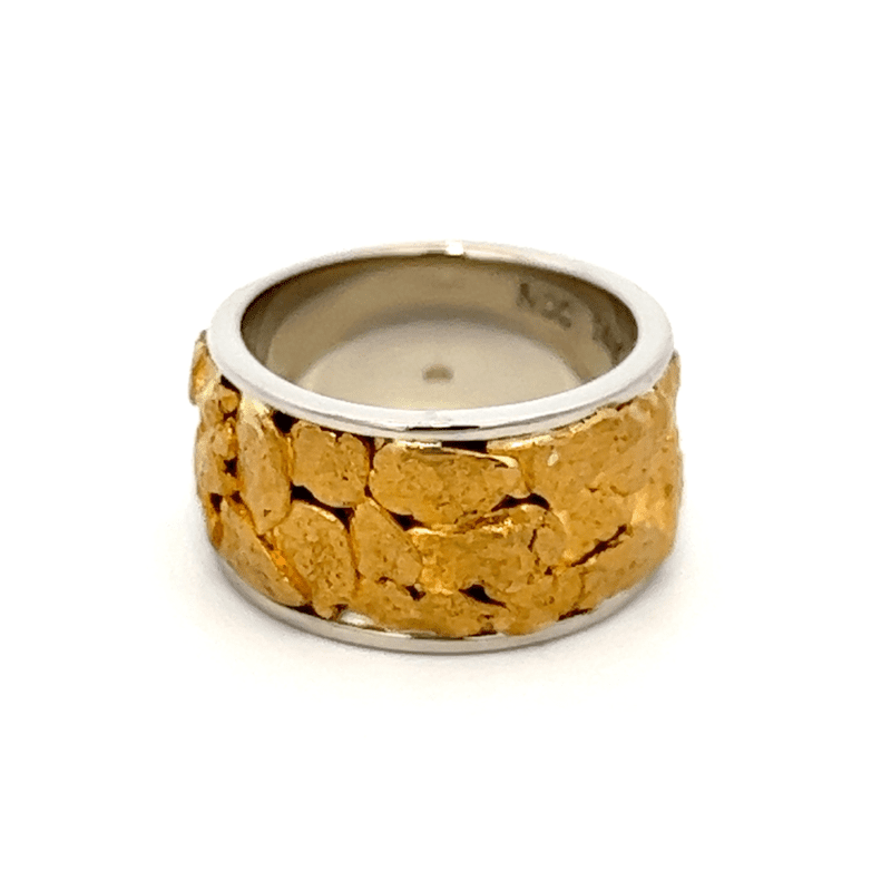 Ladies, 10m, White Gold, Nugget Ring, Alaska Mint