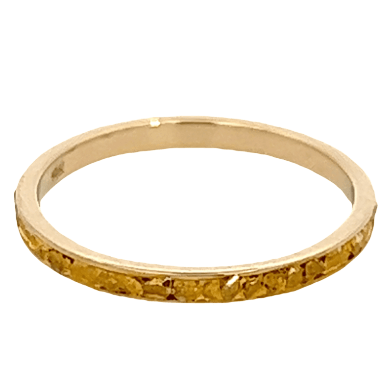 Ladies, 2m, Yellow Gold, Nugget Ring, Alaska Mint