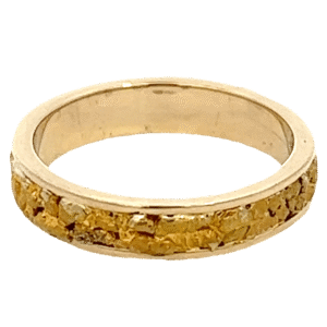 Ladies, 4m, Yellow Gold, Nugget Ring, Alaska Mint