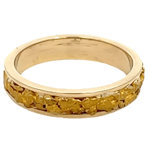 Ladies, 4m, Yellow Gold, Nugget Ring, Alaska Mint