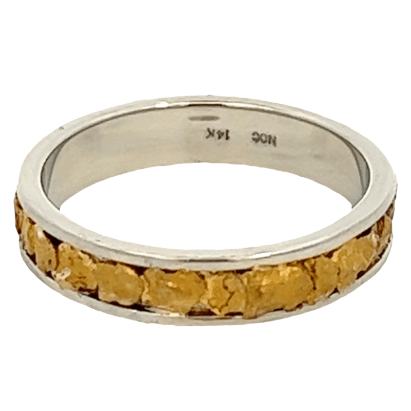 Ladies, 4m, White Gold, Nugget Ring, Alaska Mint