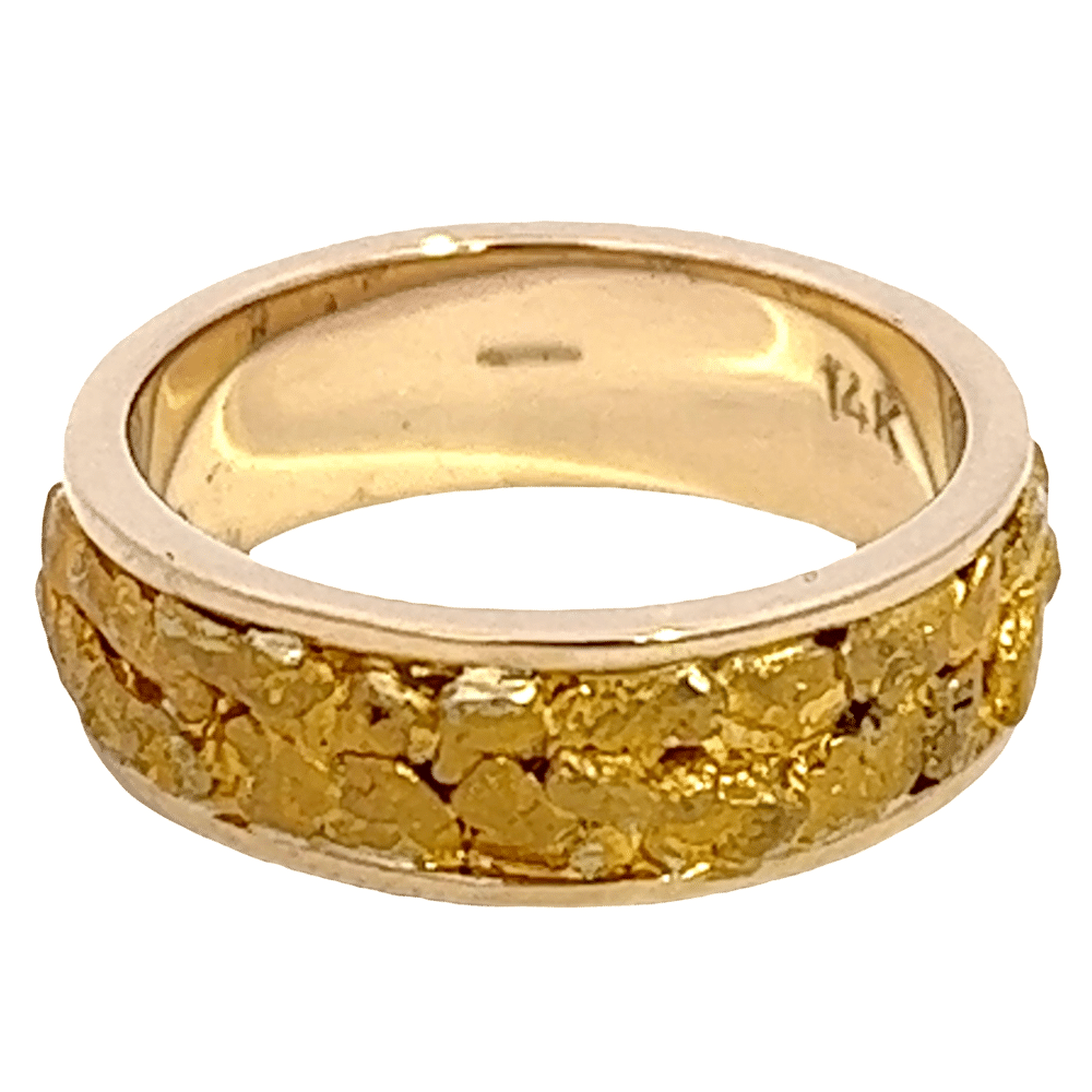 Ladies, 6m, Yellow Gold, Nugget Ring, Alaska Mint