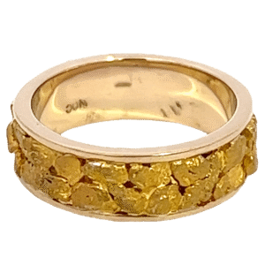 Ladies, 6m, Yellow Gold, Nugget Ring, Alaska Mint