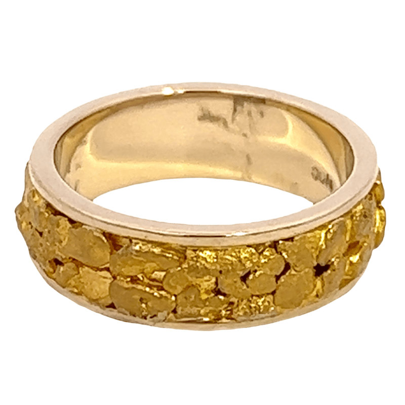 Ladies, 6m, Yellow Gold, Nugget Ring, Alaska Mint