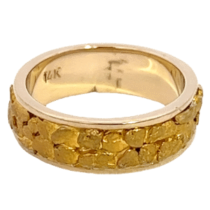 Ladies, 6m, Yellow Gold, Nugget Ring, Alaska Mint