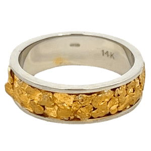 Ladies, 6m, White Gold, Nugget Ring, Alaska Mint