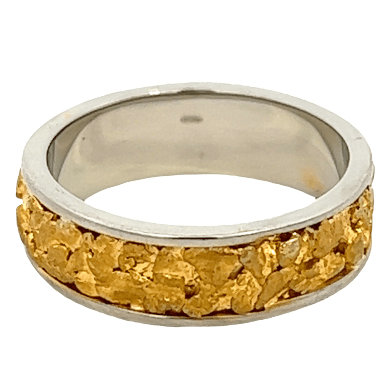 Ladies, 6m, White Gold, Nugget Ring, Alaska Mint