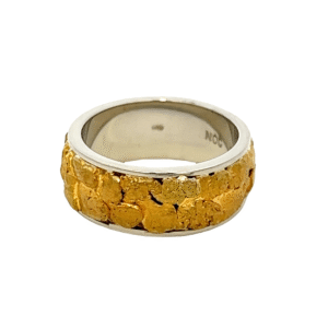 Ladies, 8m, White Gold, Nugget Ring, Alaska Mint