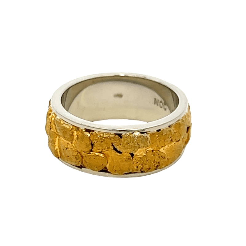 Ladies, 8m, White Gold, Nugget Ring, Alaska Mint