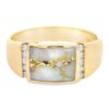 Men's Gold Quartz & Diamond Ring, Alaska Mint