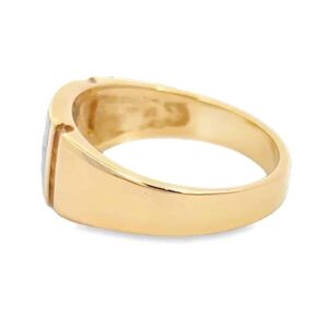 Men's Gold Quartz & Diamond Ring, Alaska Mint