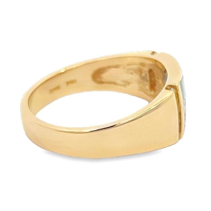 Men's Gold Quartz & Diamond Ring, Alaska Mint