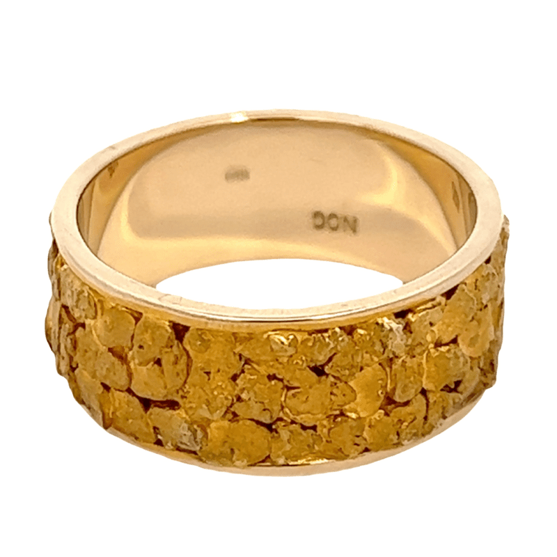 10mm, Men's, Gold Nugget, Ring, Alaska Mint