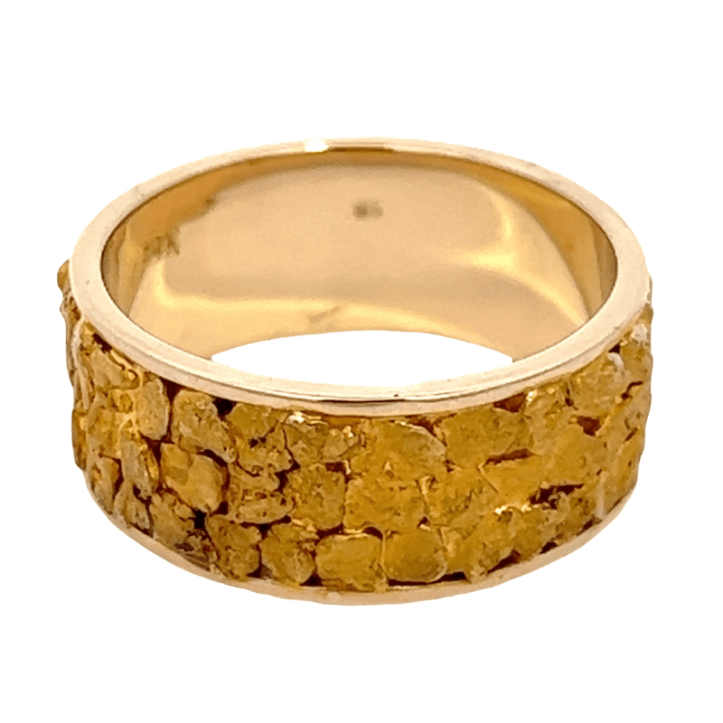 10mm, Men's, Gold Nugget, Ring, Alaska Mint