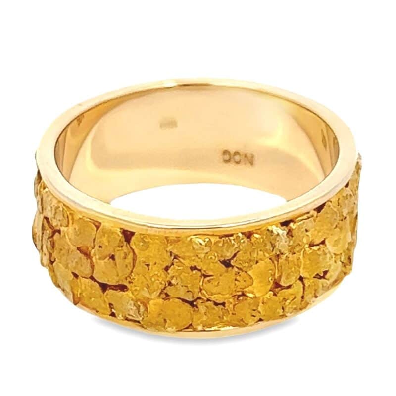 10mm Men's Gold Nugget Ring, Alaska Mint