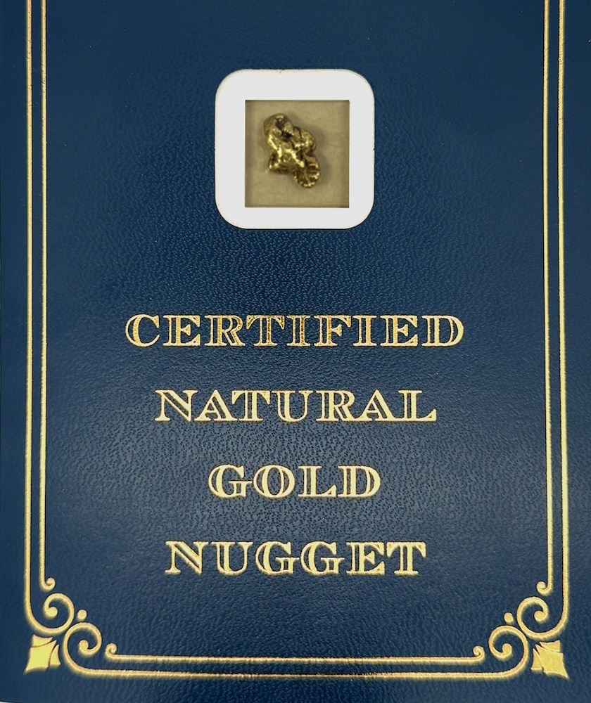 2.8 Gram Natural Gold Nugget from Porcupine Creek Alaska, Alaska Mint