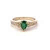 14k Estate Diamond & Emerald Ring 074024