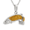 Gold Nugget Salmon Pendant, Alaska Mint