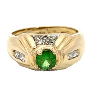 Tsavorite & Diamond Estate Ring, Alaska Mint