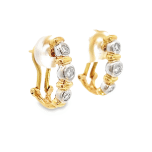 Diamond 2-Tone Estate Earrings, Alaska Mint