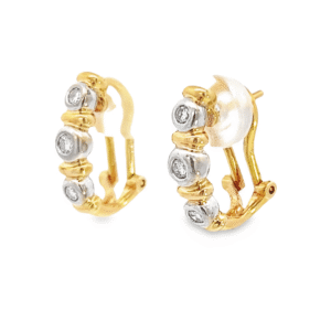 Diamond 2-Tone Estate Earrings, Alaska Mint