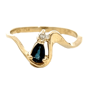 Sapphire & Diamond 14k Estate Ring, Alaska Mint