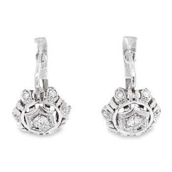 Diamond 18k Estate Earrings, Alaska Mint