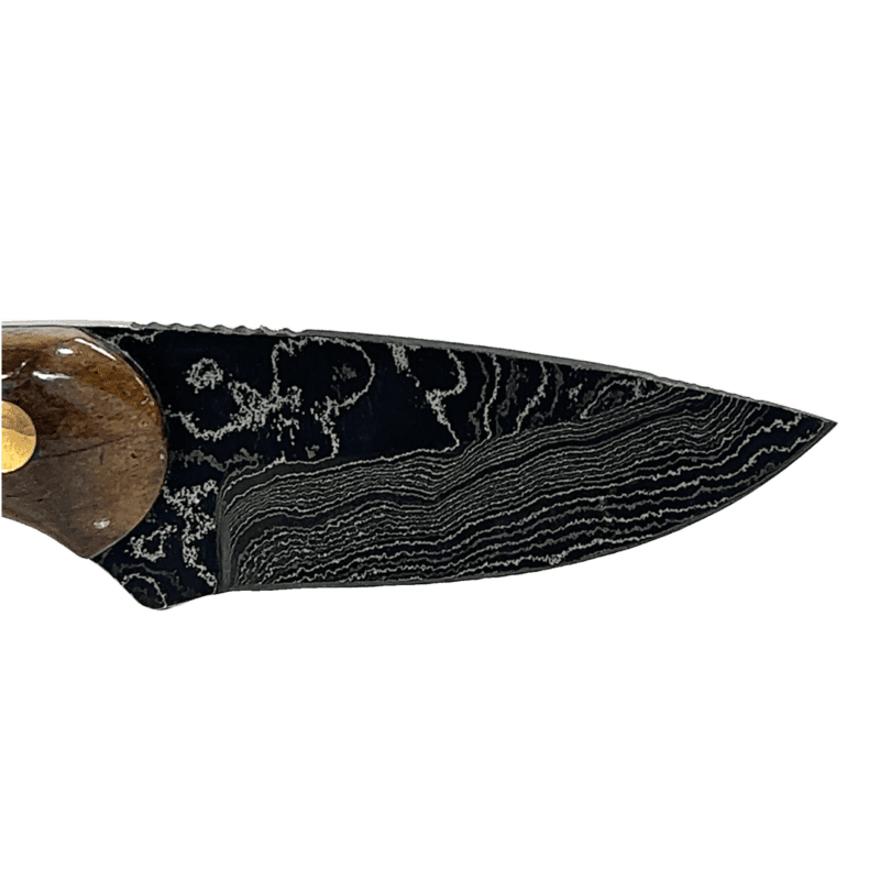 7" Mammoth Bone Handle Damascus Blade Hunting Knife, Alaska Mint