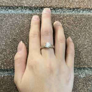 1.01 Ct Round Lab Grown Diamond in 14k Yellow Gold Ladies Ring, Alaska Mint