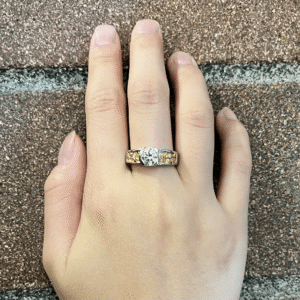 1.06 Ct Round Lab Grown Diamond in 14k White Gold Ladies Ring, Alaska Mint